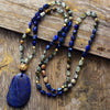 Collier Boho Fonds Marins en Lapis-Lazuli et Jaspe