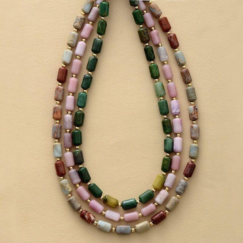 Collier Simple Élégance en Pierres Naturelles – Âme Cristal