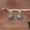 Boucles d'Oreilles en Pierre de Lune "Bonne Fortune"