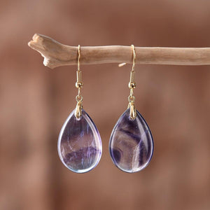 Boucles d'Oreilles Force Élégante en Fluorite