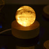 Lampe Sphère Éclat Doré en Calcite