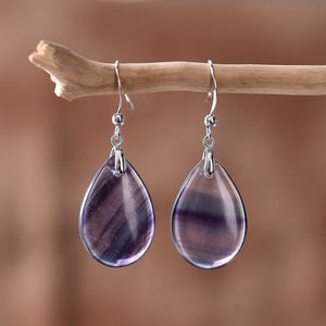 Boucles d'Oreilles Force Élégante en Fluorite