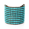 Bracelet Opulence Bleue Enveloppante en Perles de Turquoise