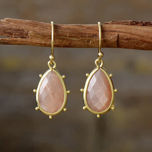 Boucles d'Oreilles Larmes Divines en Pierres Naturelles