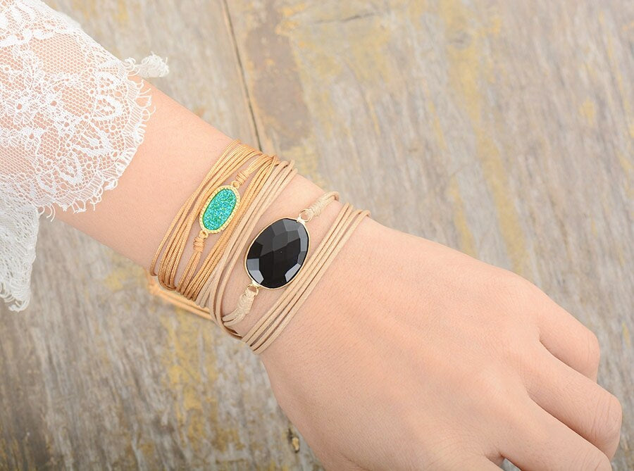 Bracelet Aura en Onyx Noir