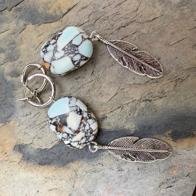 Boucles d'Oreilles en Turquoise