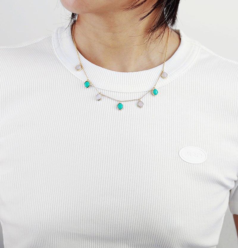 Collier Bonne Vie en Turquoise et Agate