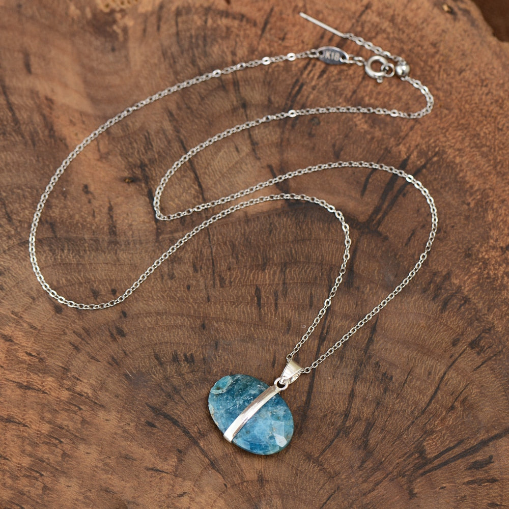 Collier et Pendentif Objectif Clair en Apatite