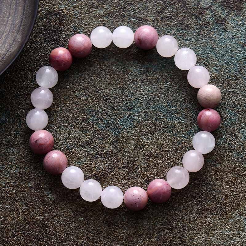 Ensemble Mala Amour Béni en Quartz Rose et Rhodonite