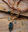 Collier Doré Renaissance en Quartz et Labradorite