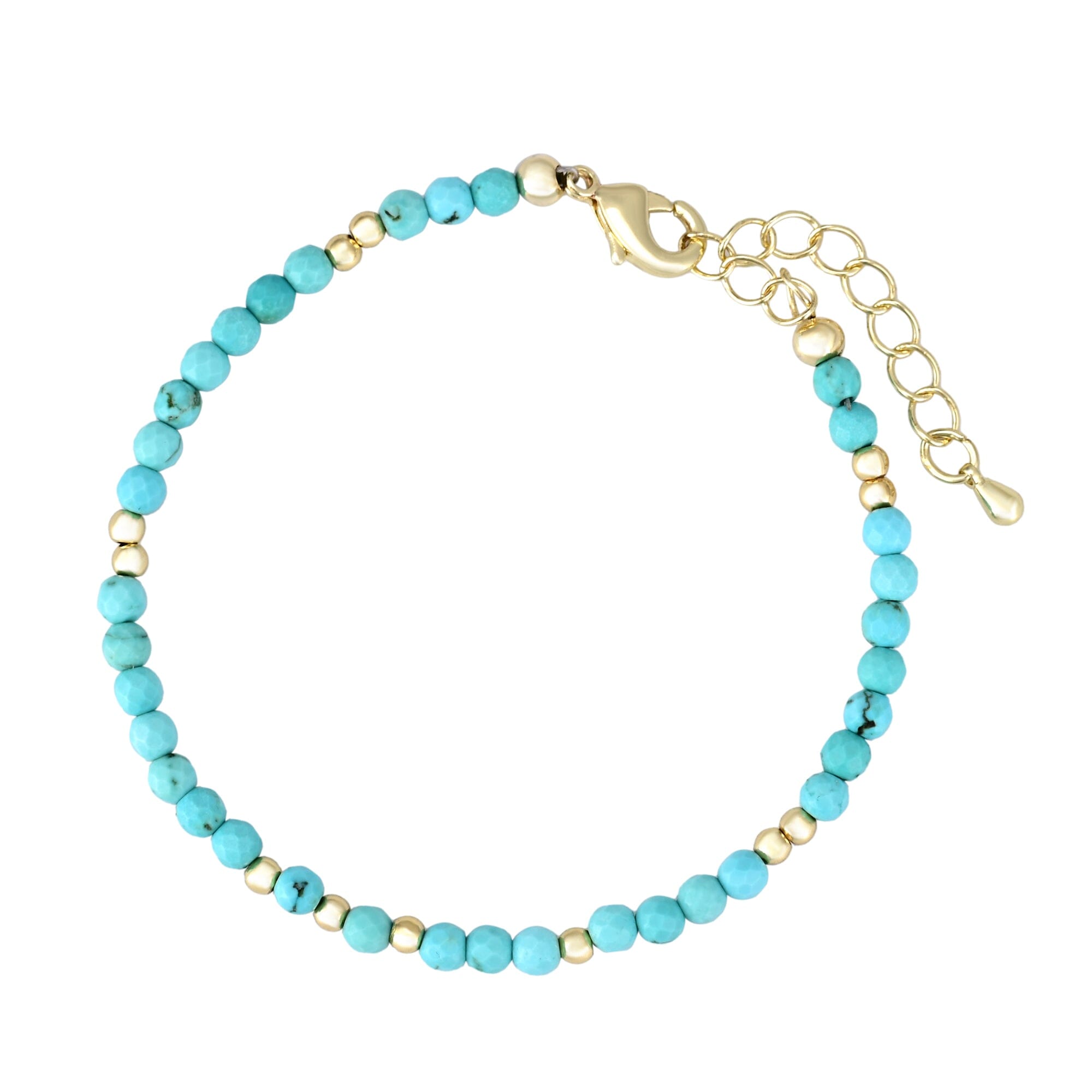 Bracelet Trésor Éclatant Doré en Turquoise