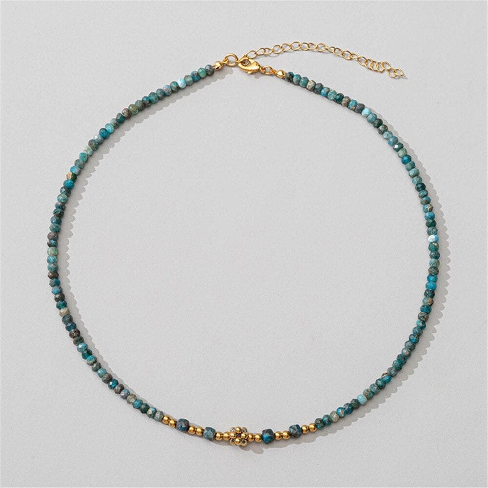 Ensemble Bracelet et Collier Manifestation en Apatite Bleue