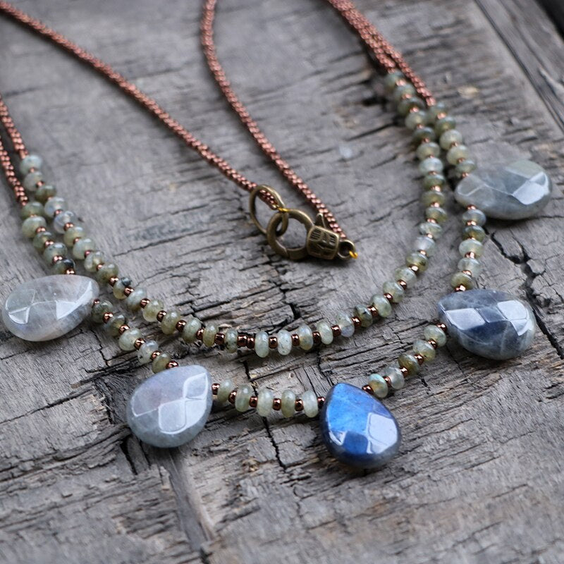 Collier Force et Curiosité en Labradorite