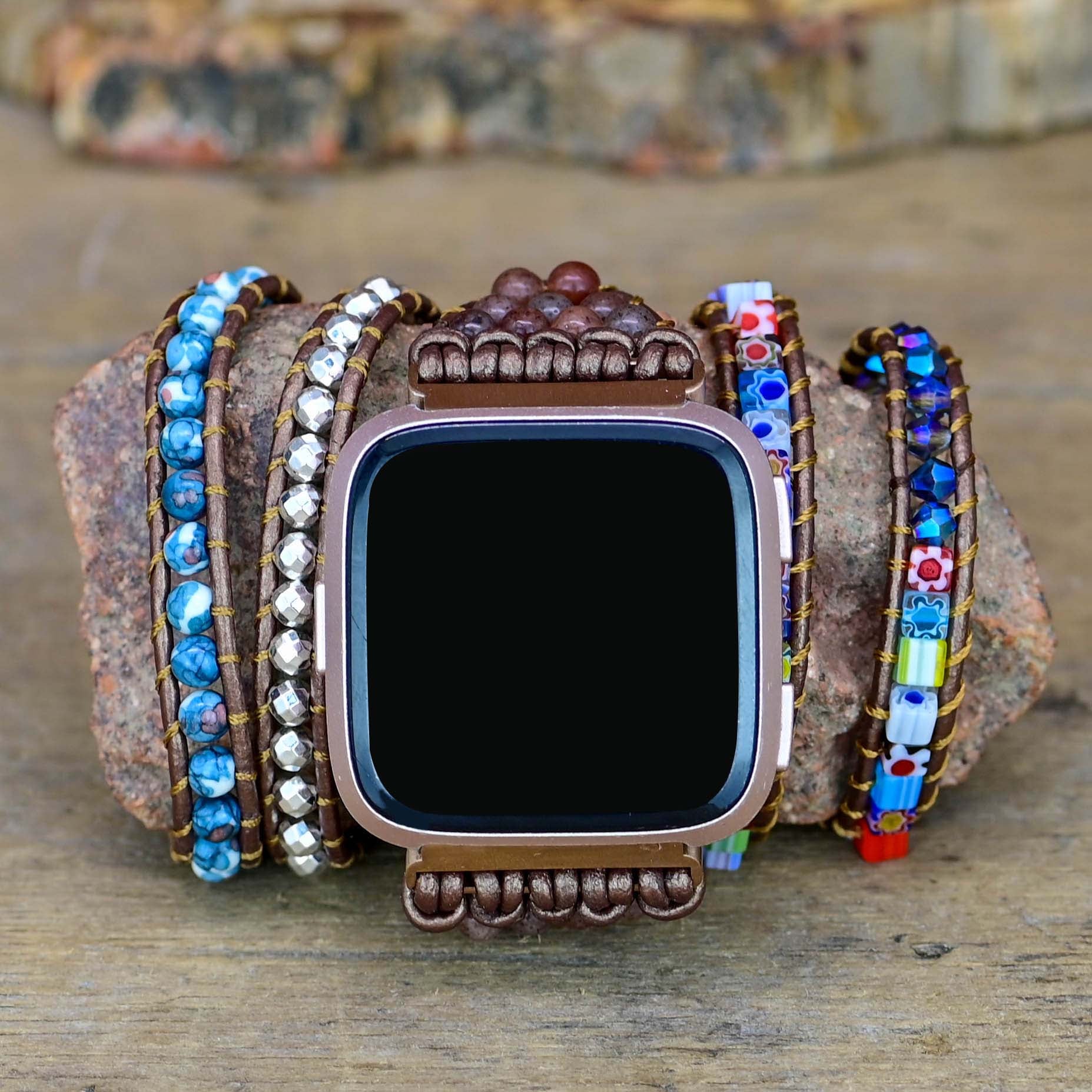 Bracelet de Montre Fitbit Versa 2 Énergie Azurée en Agate