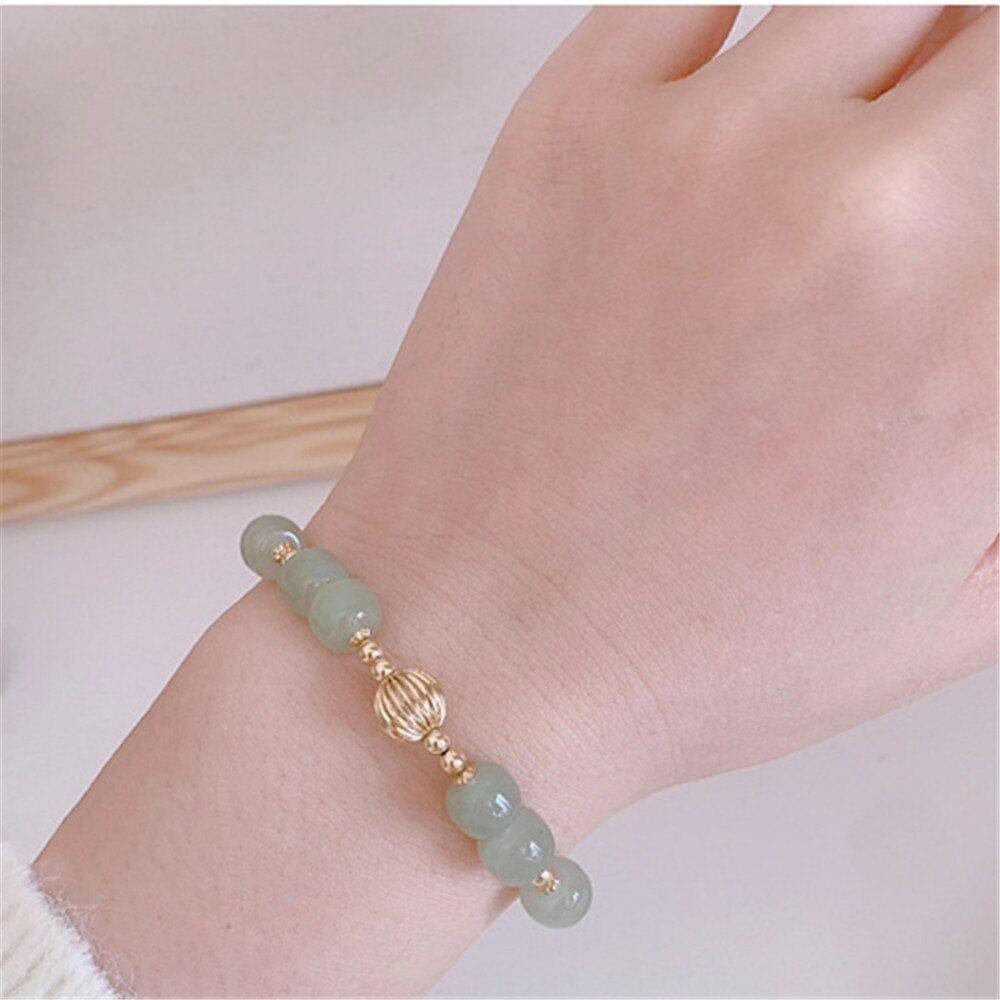 Bracelet Grâce Fortunée en Jade Hetian