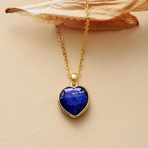 Pendentif "Charmante & Adorable" en Améthyste, Lapis-Lazuli et Onyx