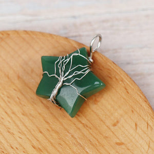 Pendentif Arbre de Vie Sidéral en Pierres Naturelles