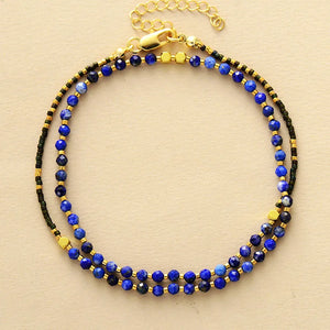 Collier Horizon Divin en Turquoise et Lapis-Lazuli