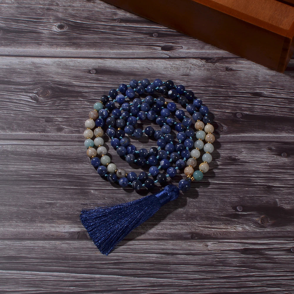 Collier Mala Ciel Bleu Apaisé