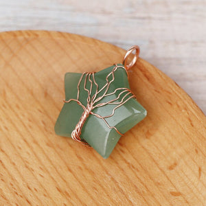 Pendentif Arbre de Vie Sidéral en Pierres Naturelles