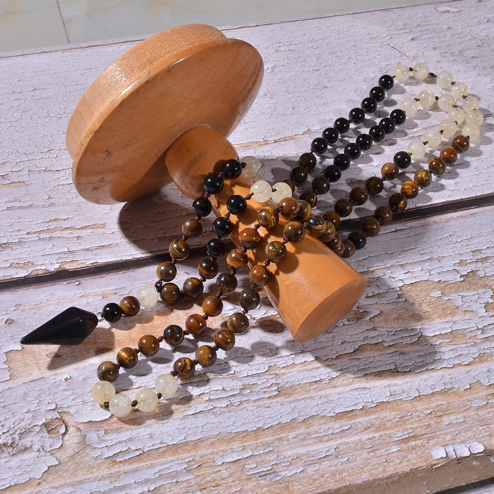 Collier Mala Abondance en Pierres Naturelles