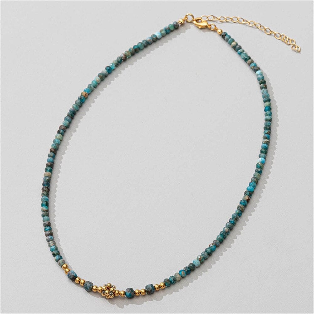 Ensemble Bracelet et Collier Manifestation en Apatite Bleue