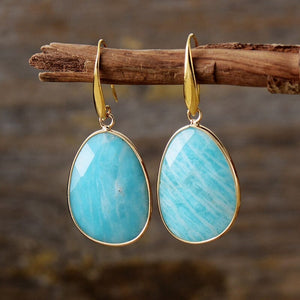 Boucles d'Oreilles "Espoir Scintillant" en Améthyste & Amazonite