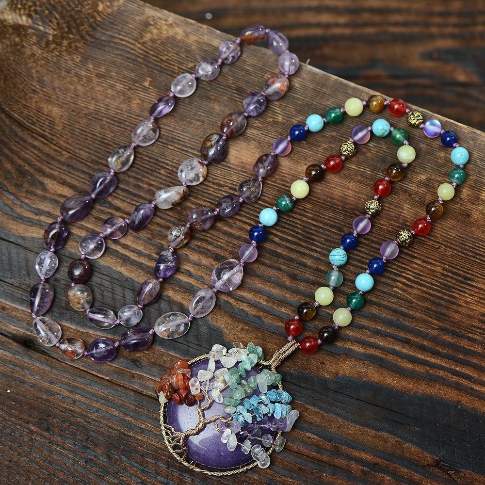 Collier Mala en Pierres Naturelles des 7 Chakras