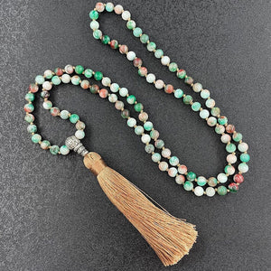 Collier Mala Esprit Rayonnant en Pierres Naturelles