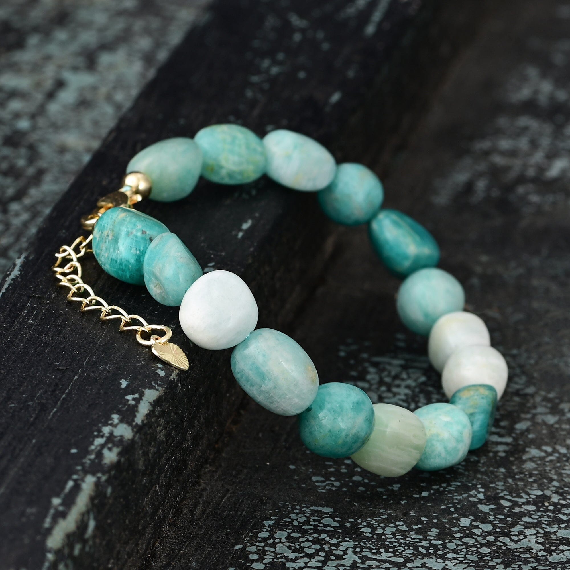 Bracelet Paisibles Courants en Amazonite