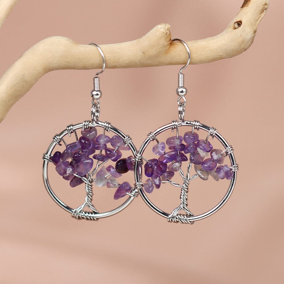 Boucles d'Oreilles Arbre de Vie Harmonie Divine