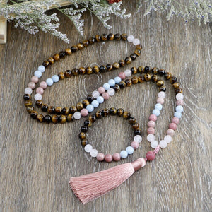 Collier Mala Chemin Harmonieux en Pierres Naturelles