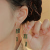 Boucles d'Oreilles Abondance de la Nature en Jade