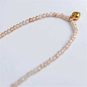 Collier Coeur Paisible en Zircon