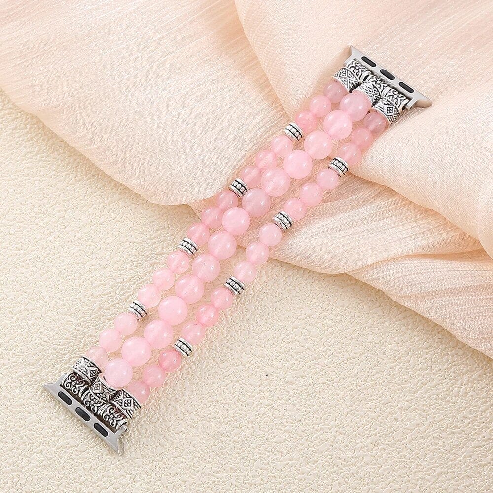 Bracelet de Montre Connectée Étreinte Amoureuse en Quartz Rose