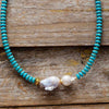 Collier Baisé Océanique en Perles et Turquoise