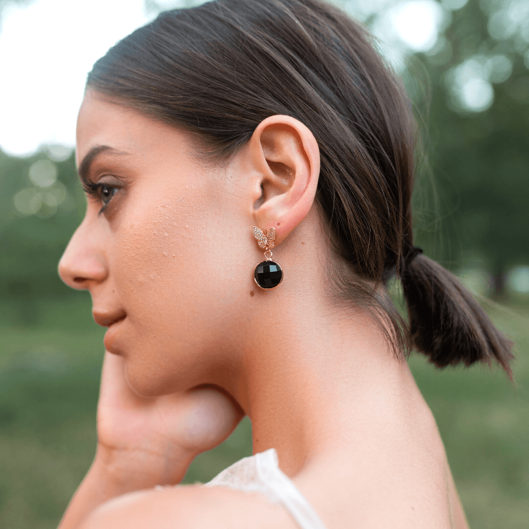 Boucles d'Oreilles Ultime Métamorphose en Obsidienne