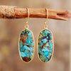 Boucles d'Oreilles Mosaïque en Turquoise