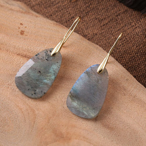 Boucles d'Oreilles Âme Mystique en Labradorite