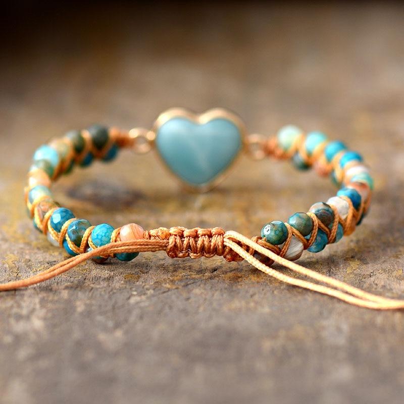 Bracelet de Protection d'Amour en Amazonite