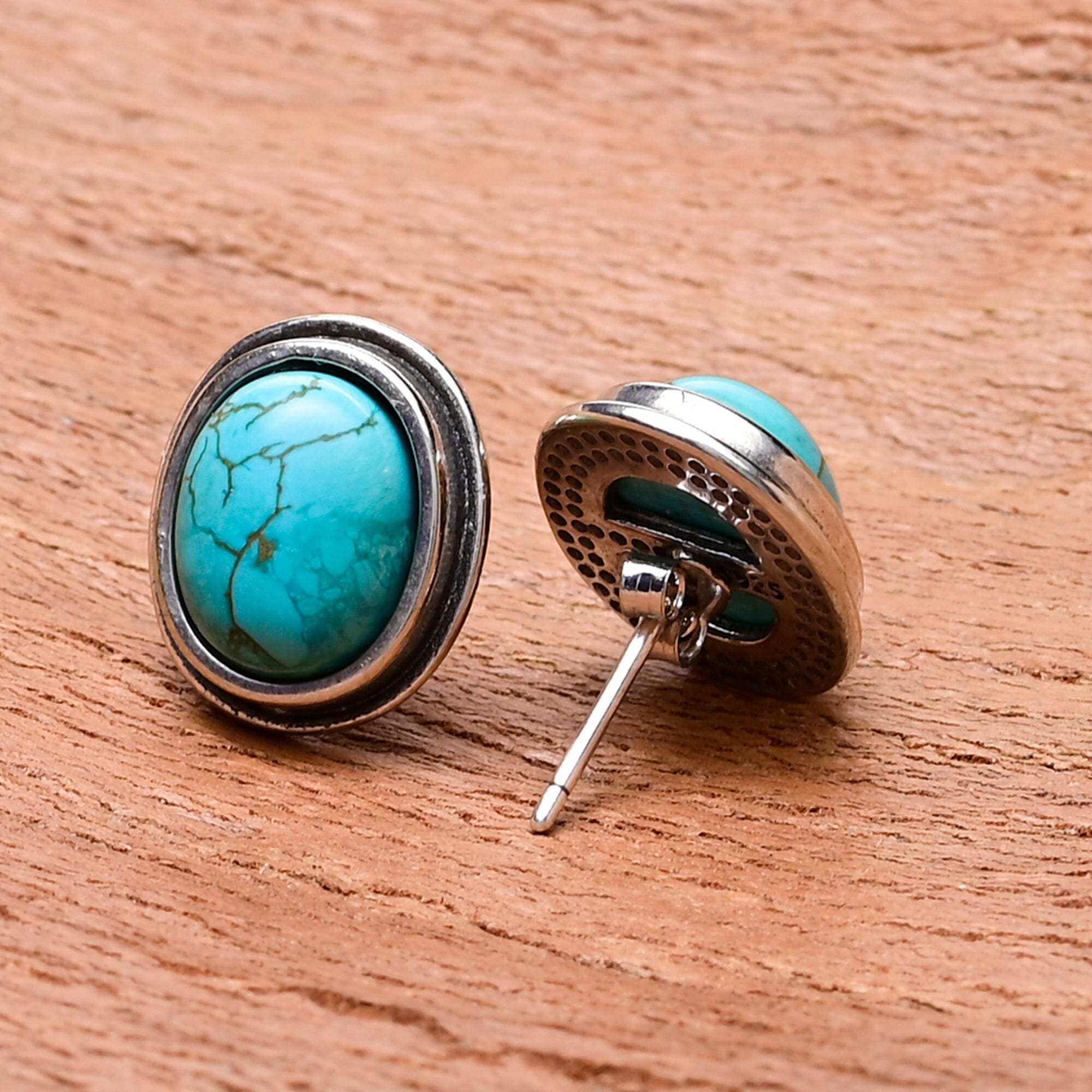 Macaria - Clous d'Oreilles Intemporelle en Turquoise