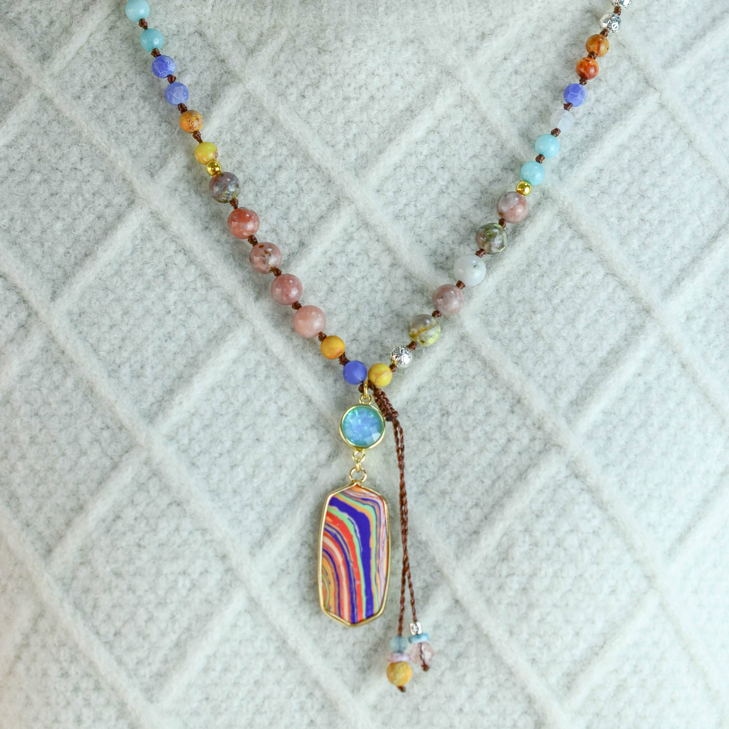 Collier M ou L "Arc-en-Ciel de Joie"