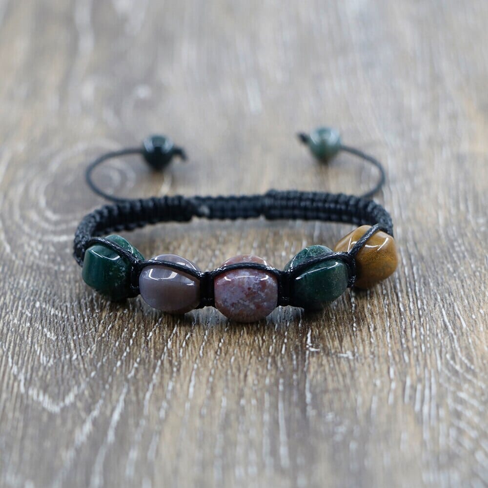 Bracelet Lumineuse Lanterne en Agate Indienne