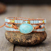 Bracelet en Pierre d'Amazonite Naturelle