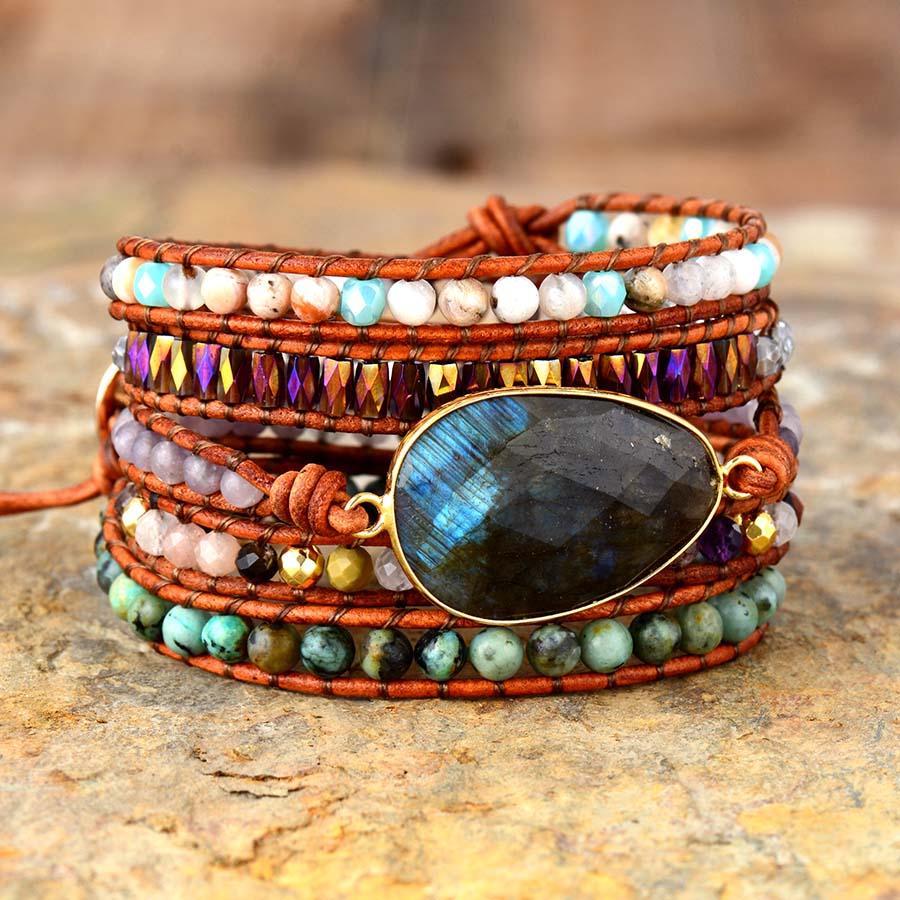 Bracelet Boho en Labradorite