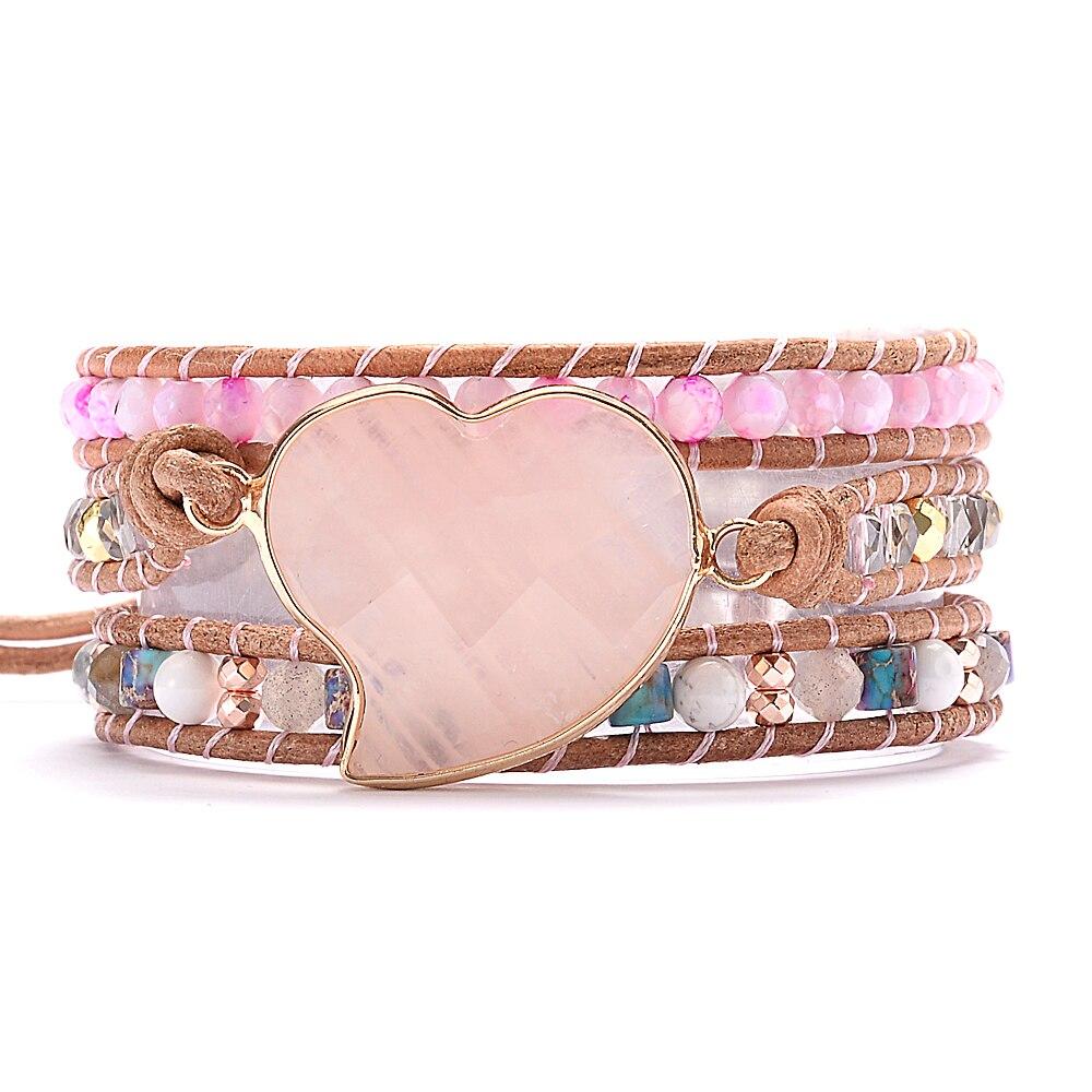 Bracelet Guérisseur en Quartz Rose