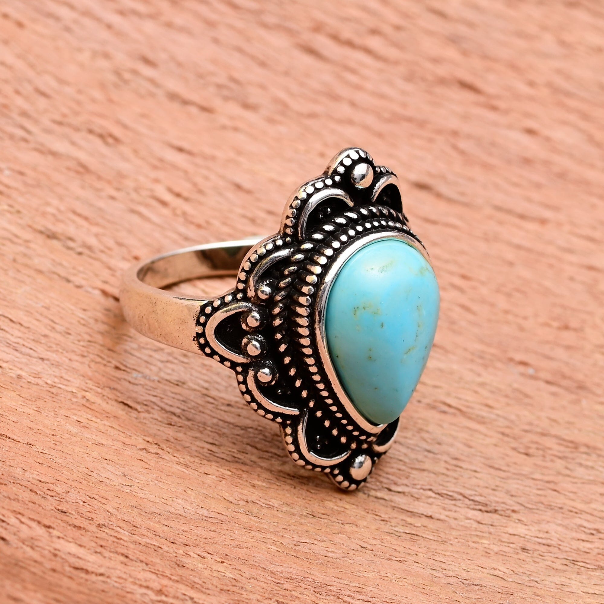 Bague Bohème Floria en Turquoise