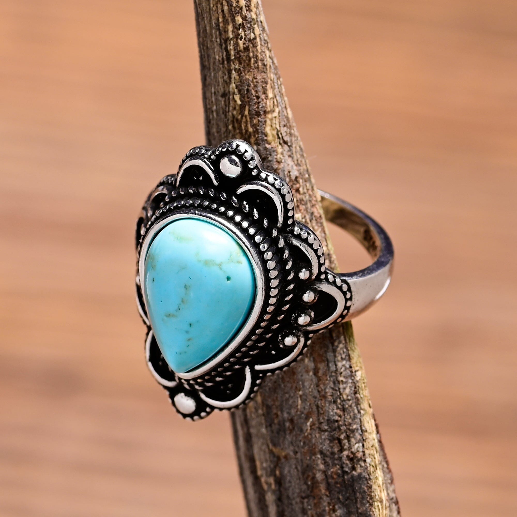 Bague Bohème Floria en Turquoise