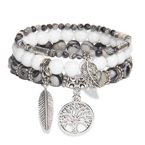 Bracelet Arbre de Vie Connexion avec le Cosmo en Pierres Naturelles