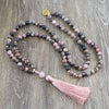 Collier Mala en Rhodochrosite Éveil du Coeur